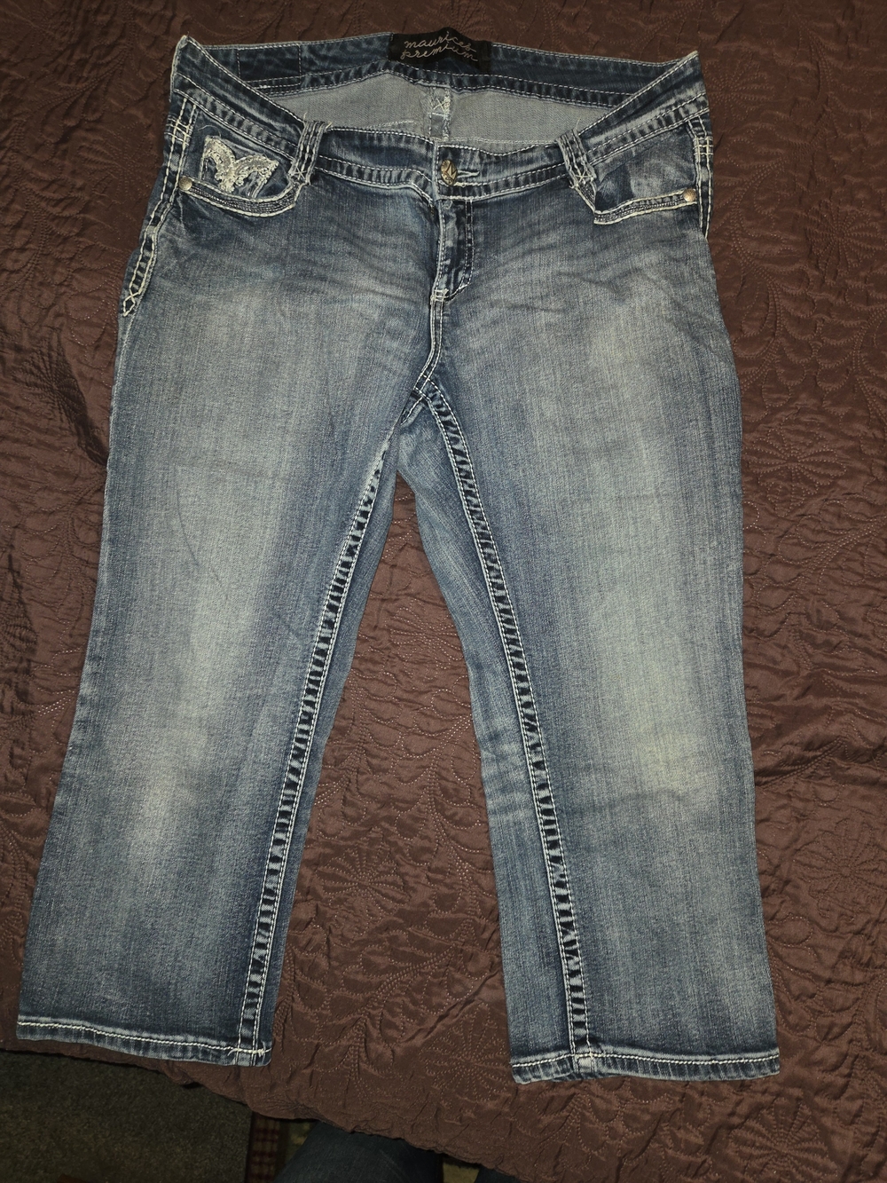 Maurices Premium Women’s Mid-Rise Cropped Blue Jeans Sz 18